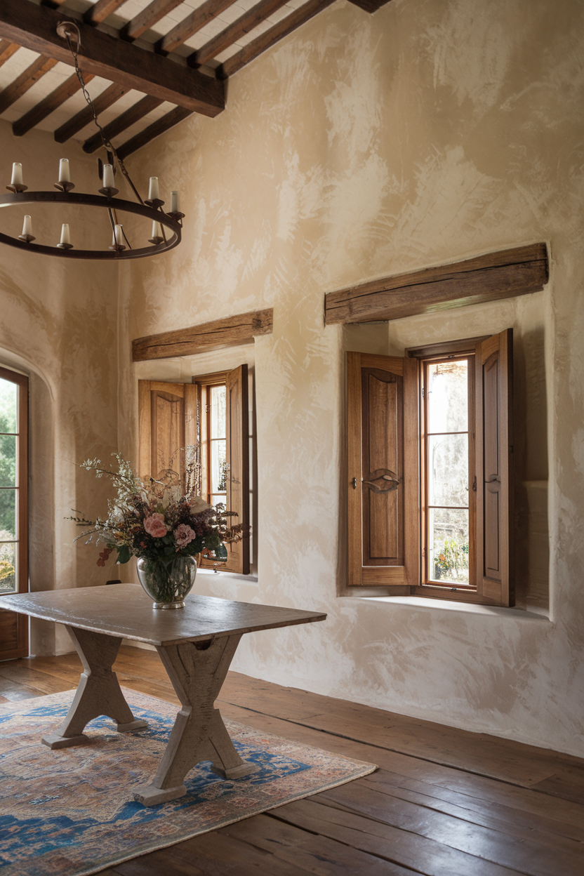 Tuscan wall with Venetian plaster