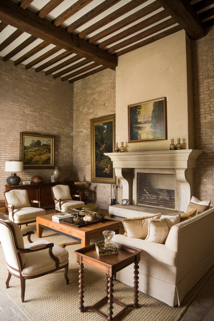 Tuscan-inspired living room