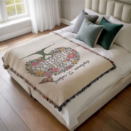 Personalized 100% Cotton Woven Blanket (You Are My Sunshine My Happy Place My Everything) - Image 2