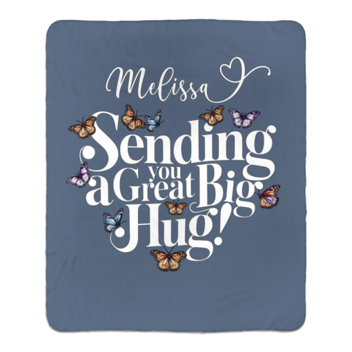 Personalized Sherpa Blanket (Sending You A Great Big Hug) - Image 4