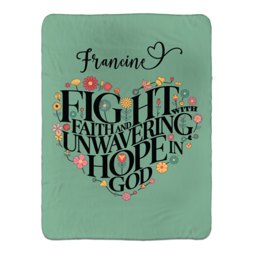 Personalized Sherpa Blanket (Fight With Faith And Unwavering Hope In God) - Image 9