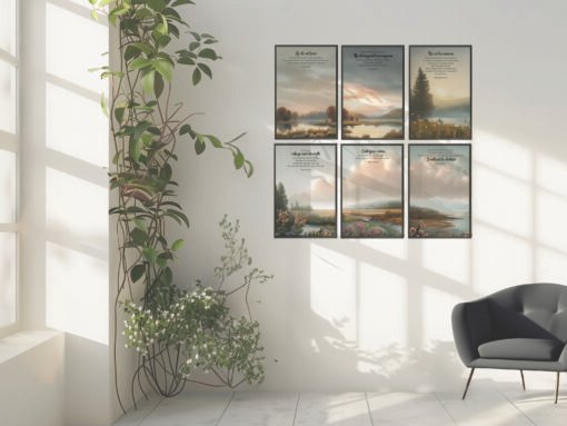 Scripture wall art set of 6