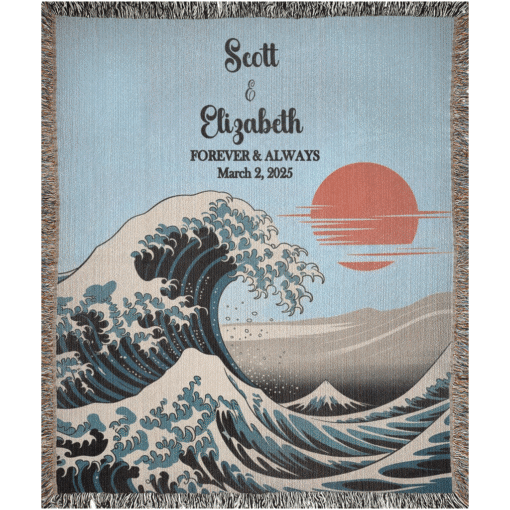 Personalized 100% Cotton Woven Blanket- Rising Together - Image 4