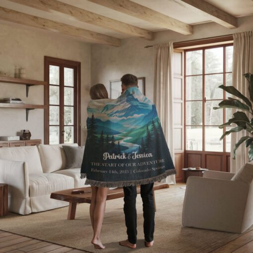 Personalized 100% Cotton Woven Blanket- River of Dreams - Image 3