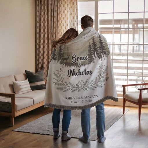 Personalized 100% Cotton Woven Blanket- Wilderness Echo - Image 3