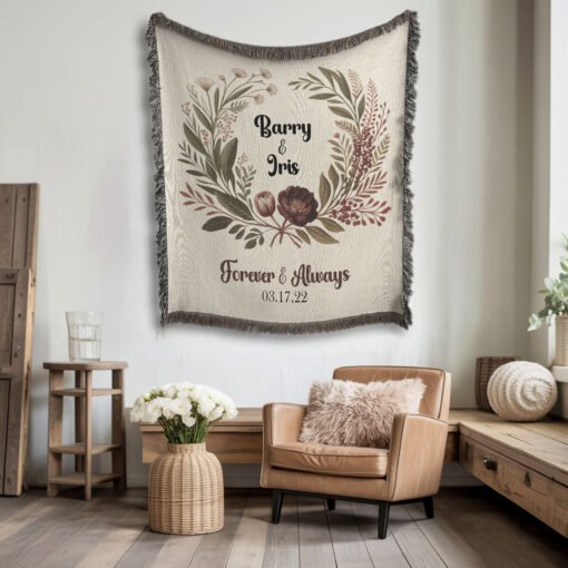 Personalized 100% Cotton Woven Blanket- Velvet Embrace - Image 2