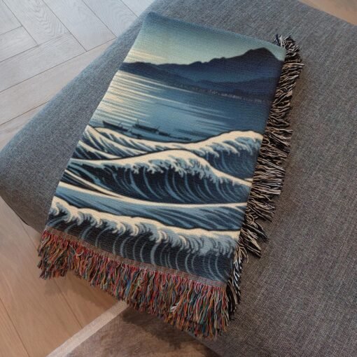 Personalized 100% Cotton Woven Blanket- Forever Fuji - Image 5