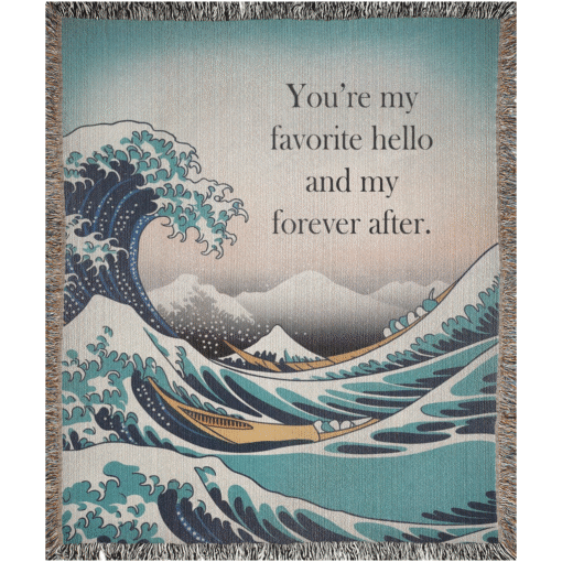 Personalized 100% Cotton Woven Blanket- Love Beyond Shores - Image 4