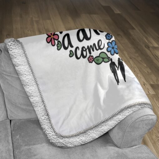 Personalized Sherpa Blanket (Every Year With You Is A Gift A Treasure A Dream Come True) - Image 3