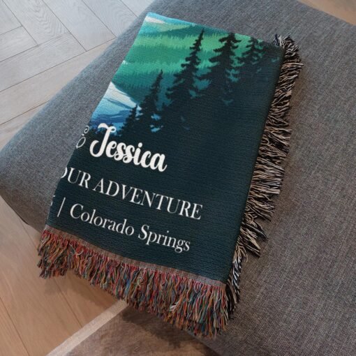 Personalized 100% Cotton Woven Blanket- River of Dreams - Image 4