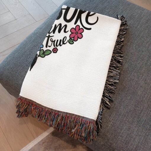 Personalized 100% Cotton Woven Blanket (Every Year With You Is A Gift A Treasure A Dream Come True) - Image 4