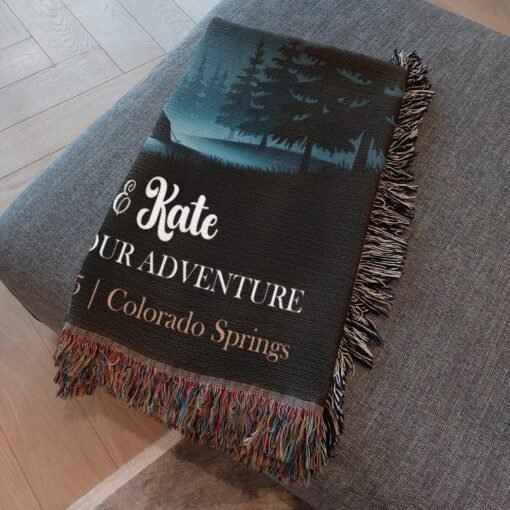 Personalized 100% Cotton Woven Blanket- Starlit Escape - Image 4