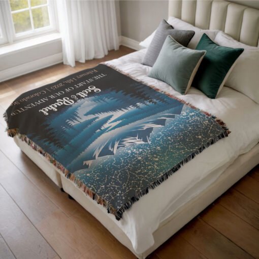 Personalized 100% Cotton Woven Blanket- Echoes of the Valley