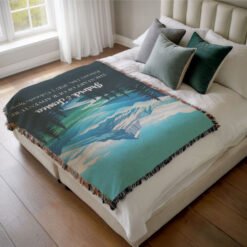Personalized 100% Cotton Woven Blanket- River of Dreams