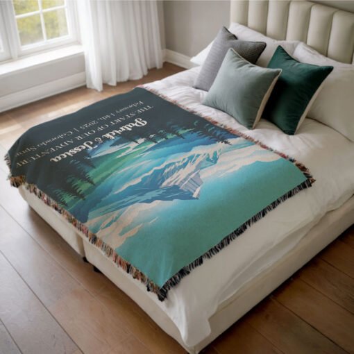Personalized 100% Cotton Woven Blanket- River of Dreams