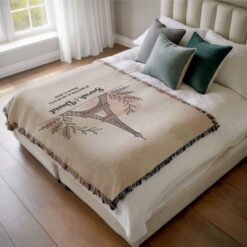 Personalized 100% Cotton Woven Blanket- Art de Paris