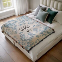 Personalized 100% Cotton Woven Blanket- Blooming Horizon