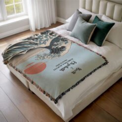 Personalized 100% Cotton Woven Blanket- Rising Together