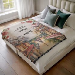Personalized 100% Cotton Woven Blanket- Sunset Amour