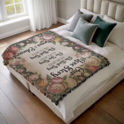 Personalized 100% Cotton Woven Blanket- Days We Cherish