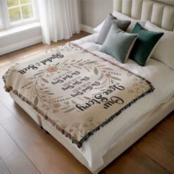 Personalized 100% Cotton Woven Blanket- Meadow Whispers