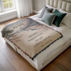 Personalized 100% Cotton Woven Blanket- Fairytale in Bloom