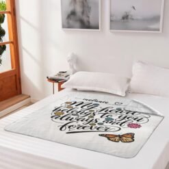 Personalized Sherpa Blanket (My Heart Belongs To You Always And Forever)