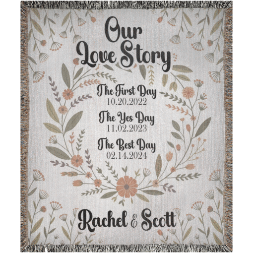 Personalized 100% Cotton Woven Blanket- Meadow Whispers - Image 3