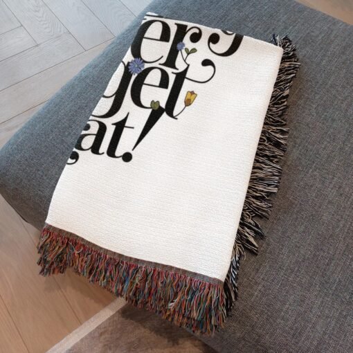 Personalized 100% Cotton Woven Blanket (You Are Amazing Never Forget That) - Image 4