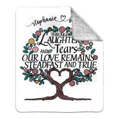 Alternative view of Personalized Sherpa Blanket (Through Laughter And Tears Our Love Remains Steadfast And True)