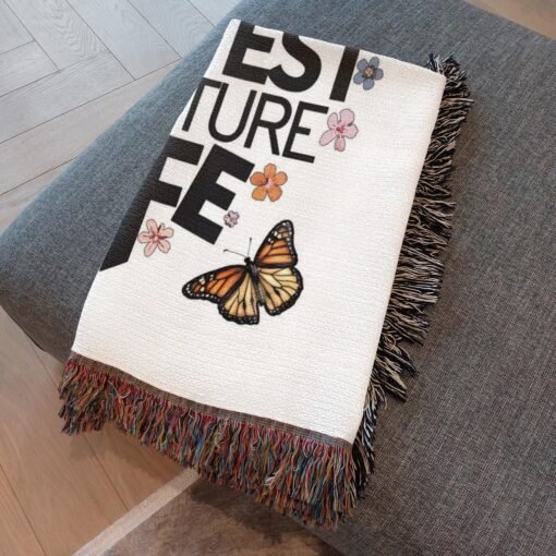 Personalized 100% Cotton Woven Blanket (Loving You Is The Greatest Adventure Of My Life) - Image 4