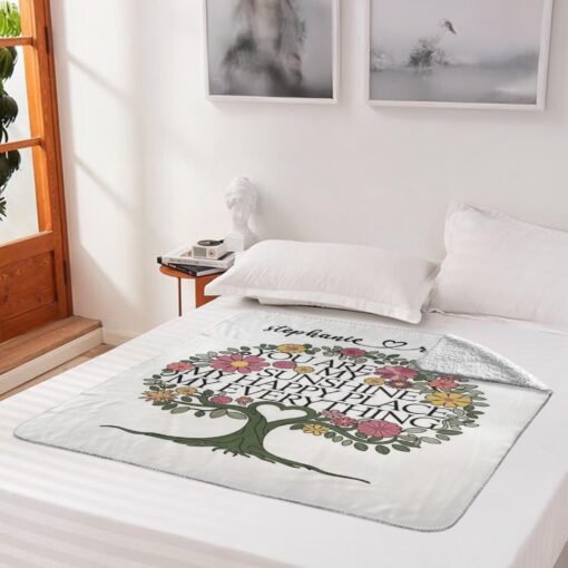 Personalized Sherpa Blanket (You Are My Sunshine My Happy Place My Everything)