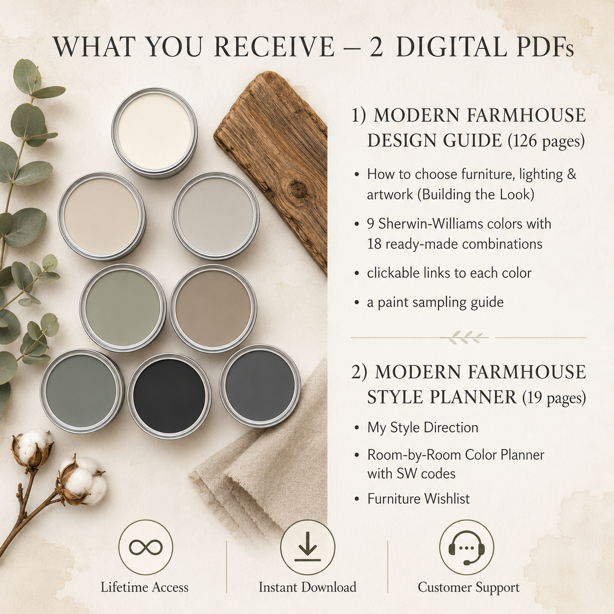 Modern Farmhouse Interior Design Guide + Style Planner (Digital Download) - Image 3