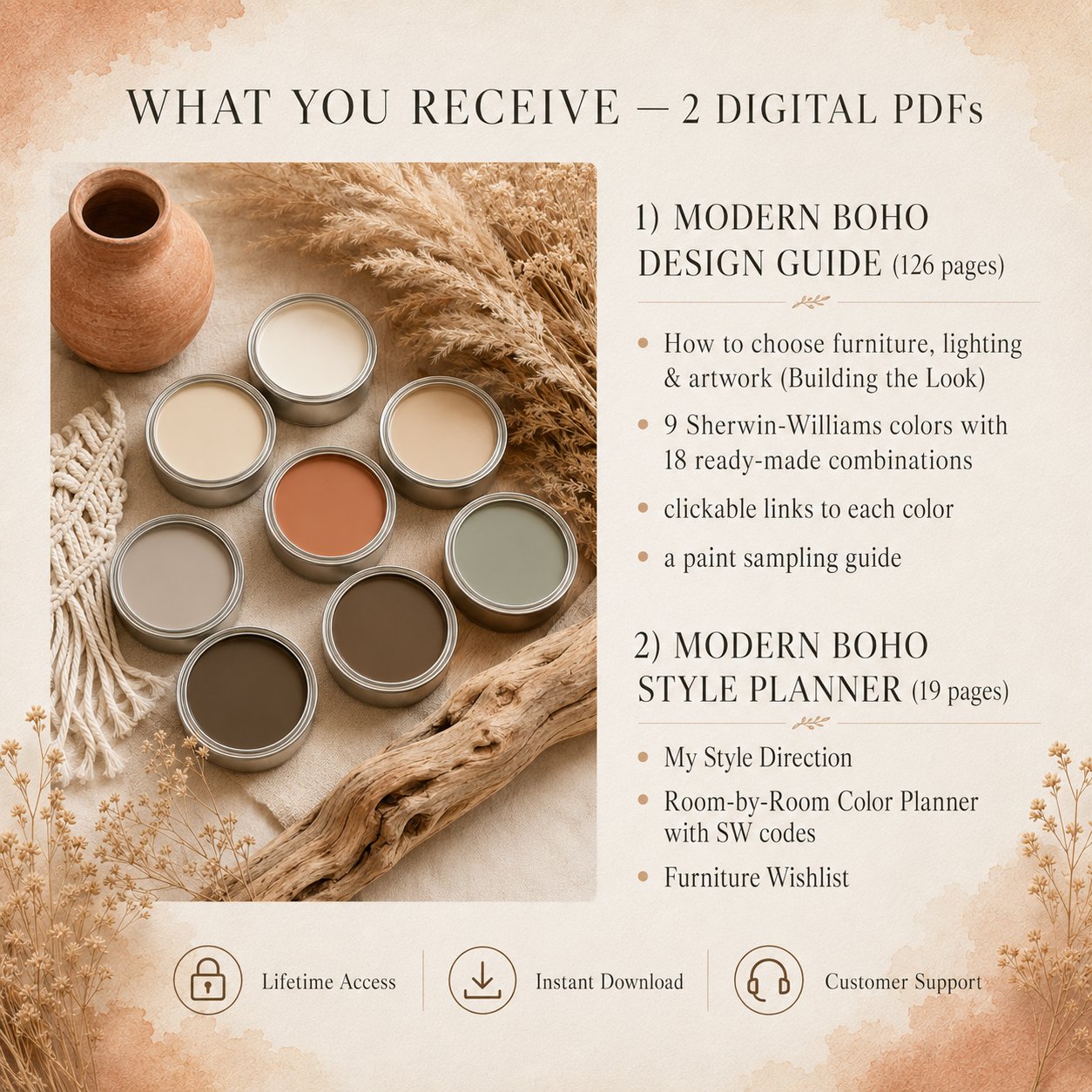 Modern Boho Interior Design Guide + Style Planner (Digital Download) - Image 2