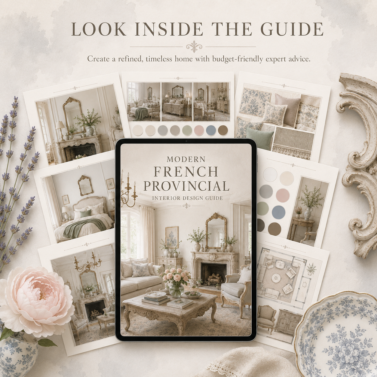 Modern French Provincial Interior Design Guide + Style Planner (Digital Download)