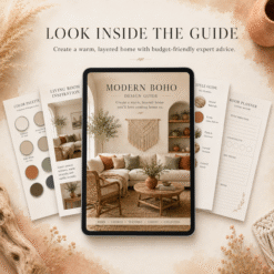 Modern Boho Interior Design Guide + Style Planner (Digital Download)