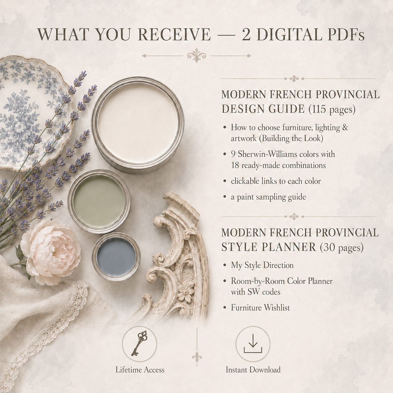 Modern French Provincial Interior Design Guide + Style Planner (Digital Download) - Image 4