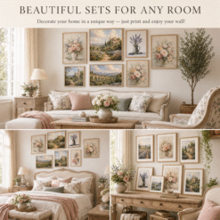 Alternative view of Modern French Provincial Wall Art | Set of 100 Lavender, Floral & Provençal Landscape Prints | Printable Digital Download