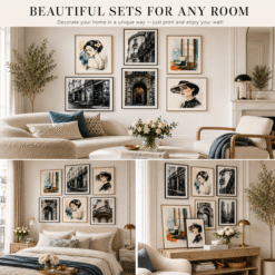 Alternative view of Modern French Wall Art | Set of 100 Parisian Architecture, Café & Fashion Prints | Printable Digital Download