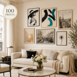 Parisian Modern Wall Art | Set of 100 Paris, Abstract & Fashion Prints | Printable Digital Download