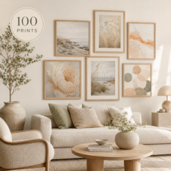 Organic Modern Wall Art | Set of 100 Botanical, Landscape & Abstract Texture Prints | Printable Digital Download