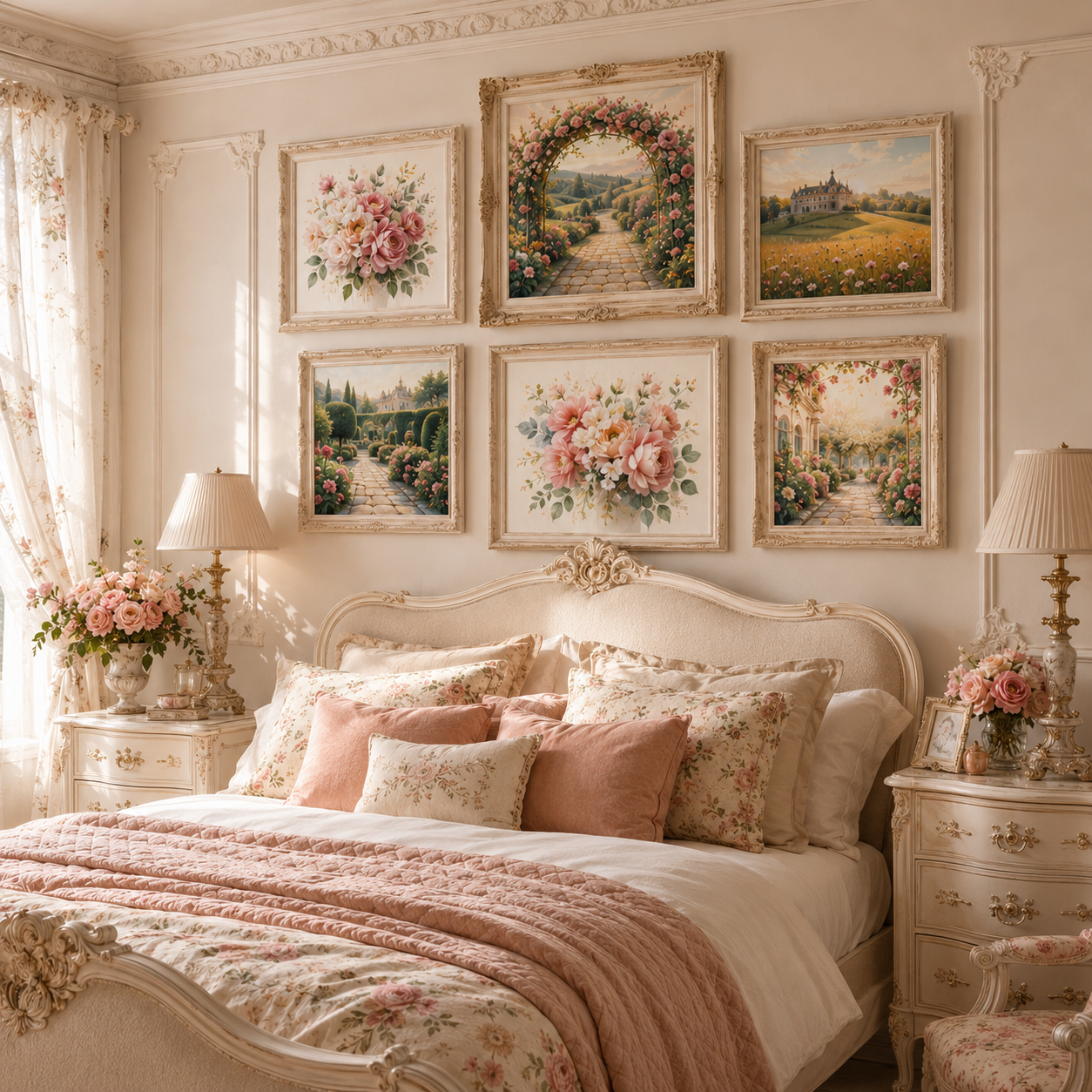Modern French Rococo Wall Art | Set of 100 Romantic Rose Garden & Floral Prints | Printable Digital Download - Image 4